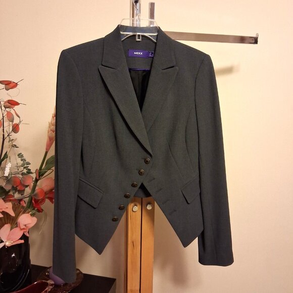 NWOT MEXX Women's High Quality Gray Lined Blazer Jacket Size 38 - Picture 8 of 13